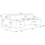 Γωνιακός καναπές Sengo-Sapio milo