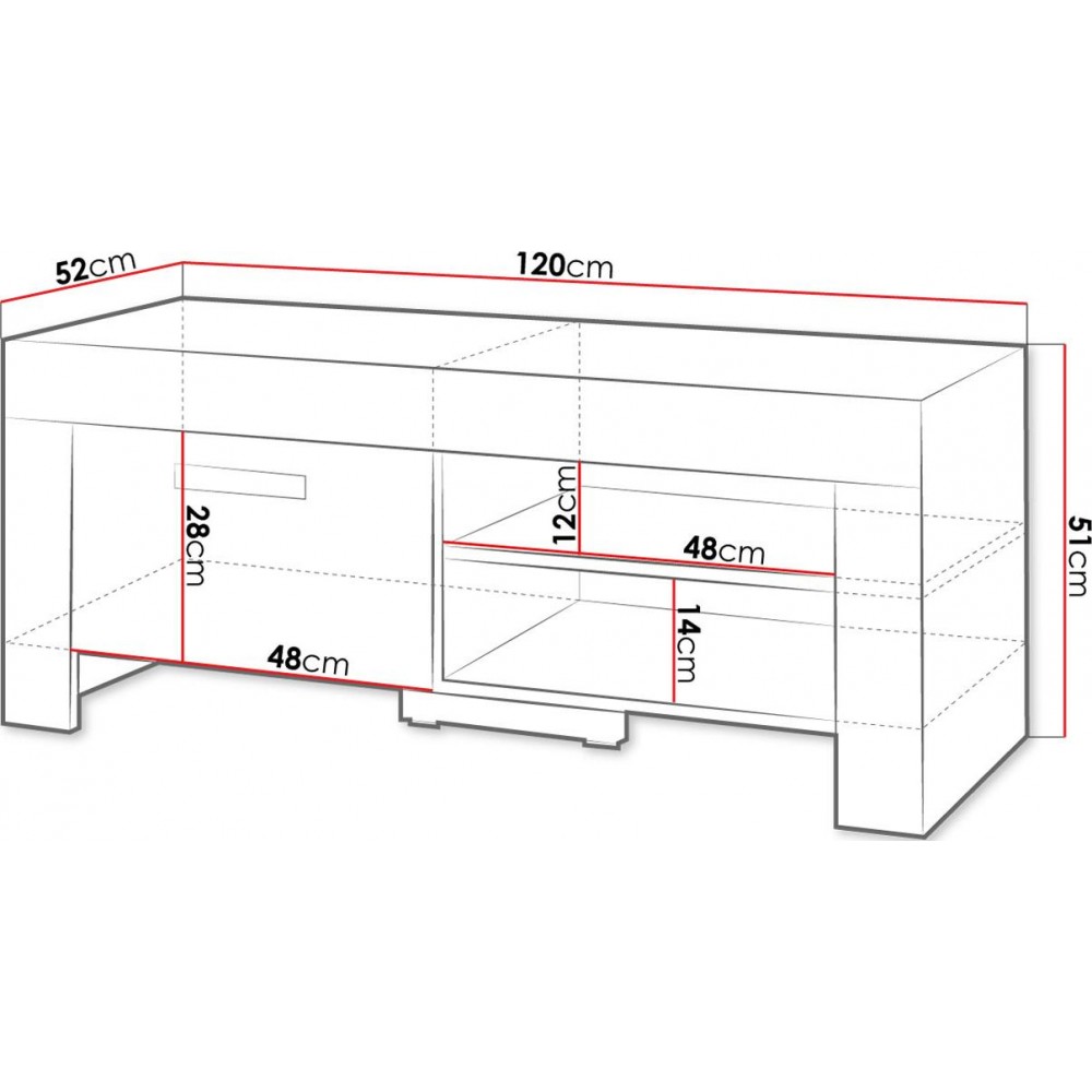 Έπιπλο τηλεόρασης Cezar-Fusiko