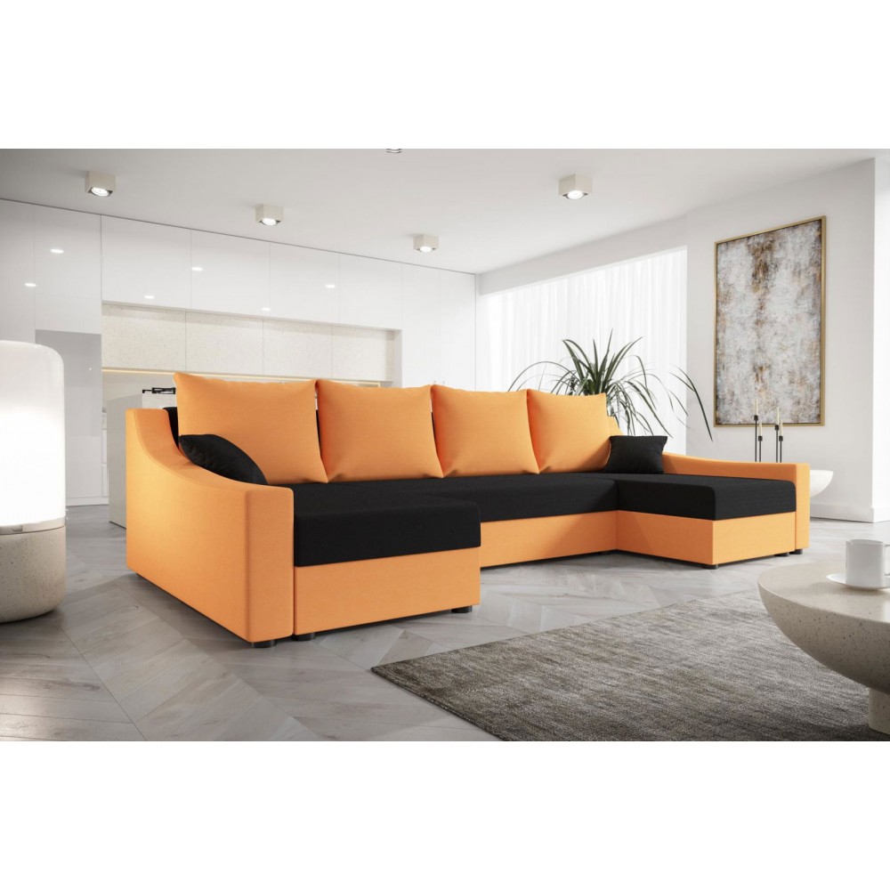 Γωνιακός καναπές Brook U-Portokali-Mauro
