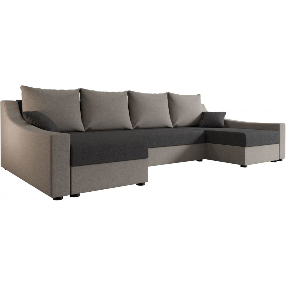 Γωνιακός καναπές Brook U-Gkri anoixto - Gkri skouro