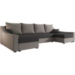 Γωνιακός καναπές Brook U-Gkri anoixto - Gkri skouro
