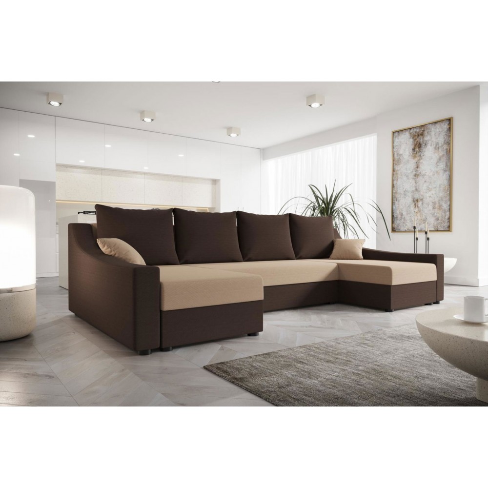 Γωνιακός καναπές Brook U-Kafe-Ekrou