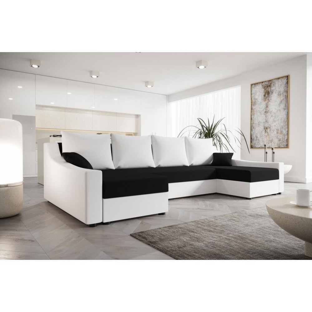 Γωνιακός καναπές Brook U-Leuko-Mauro