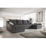 Γωνιακός καναπές Brook U-Gkri Skouro