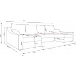 Γωνιακός καναπές Brook U-Gkri Skouro