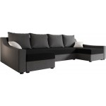 Γωνιακός καναπές Brook U-Gkri skouro - Mavro