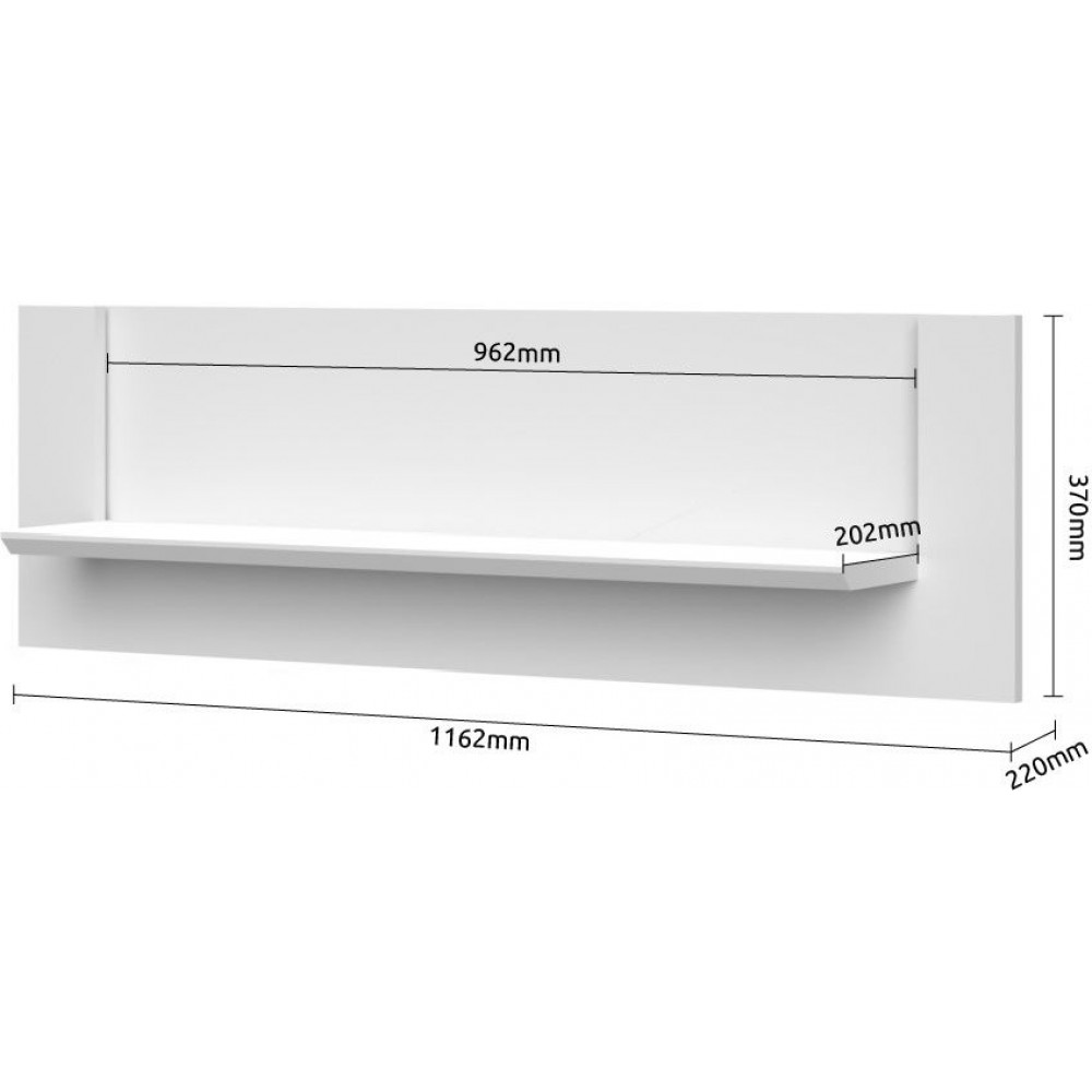 Ράφι κρεμαστό Spike-Μήκος: 116 εκ.