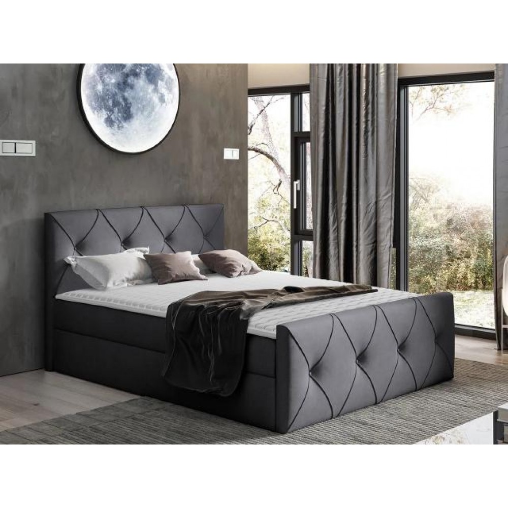 Επενδυμένο κρεβάτι Crystal lux-Gkri-180 x 200 184x216x103