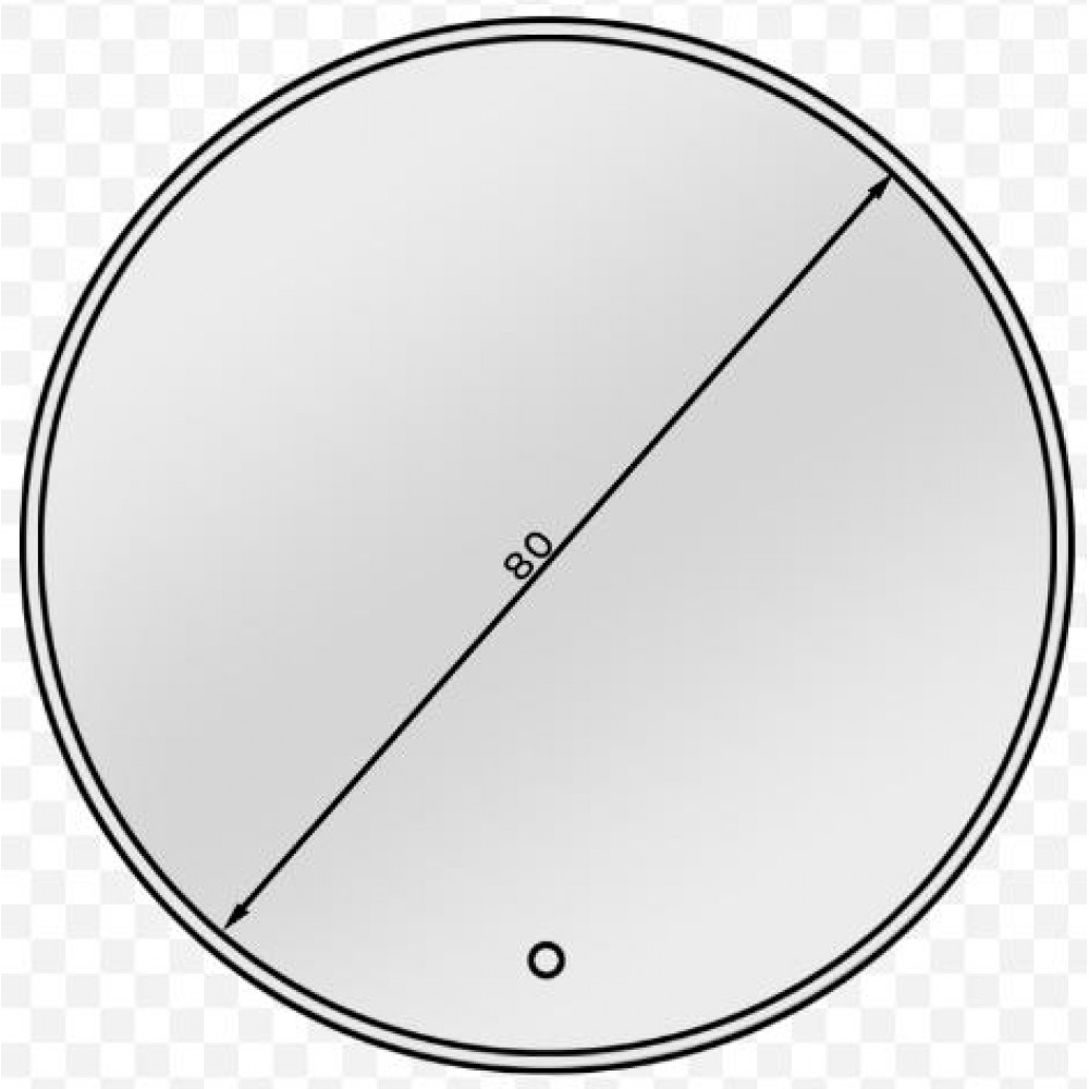 Καθρέφτης Bine A LED-Διάμετρος: 80 εκ.