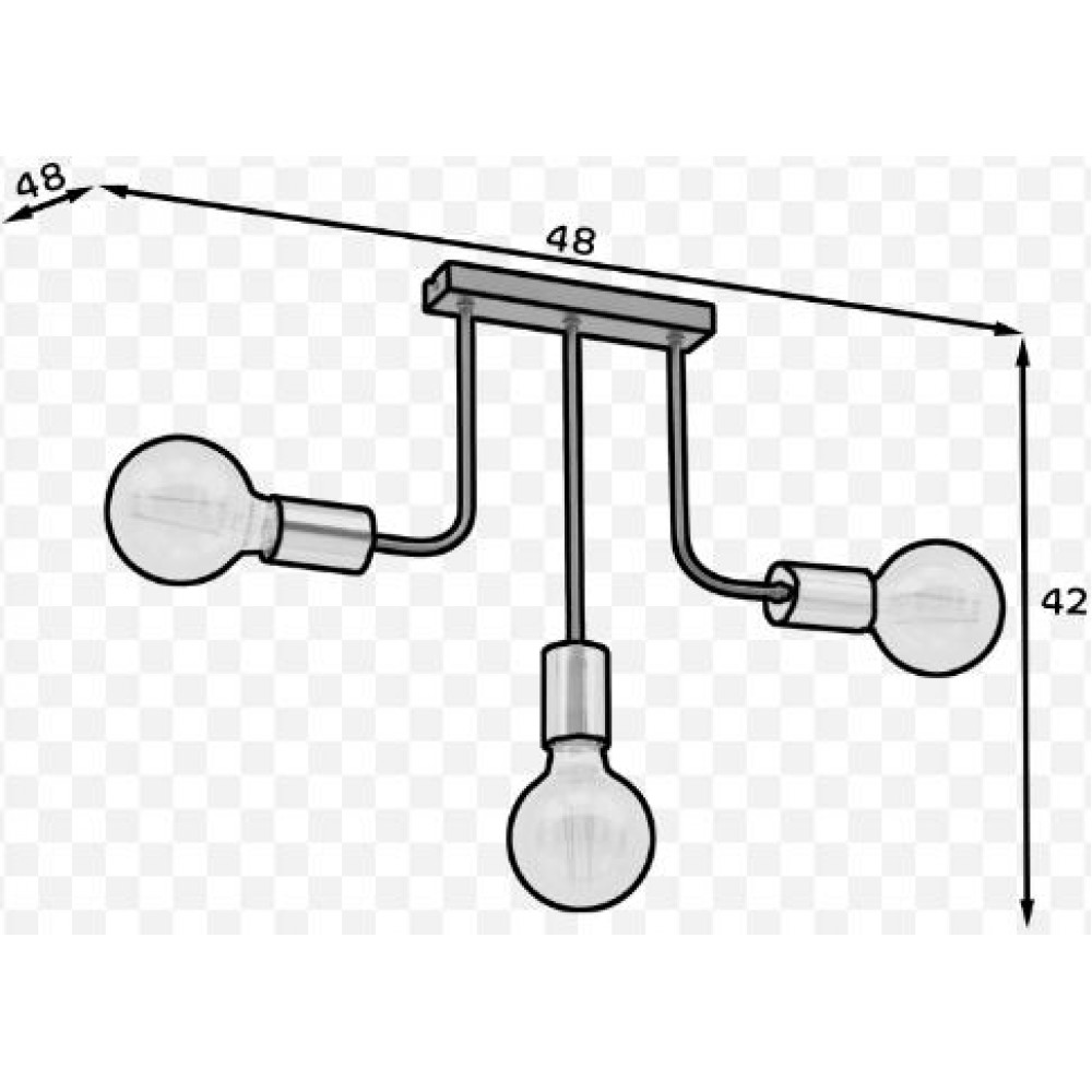 Φωτιστικό οροφής Digo 3φωτο