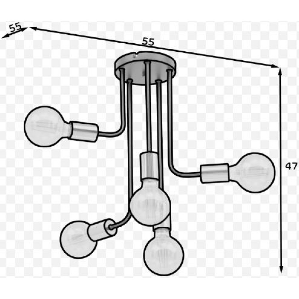Φωτιστικό οροφής Digo 5φωτο