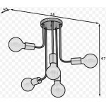 Φωτιστικό οροφής Digo 5φωτο