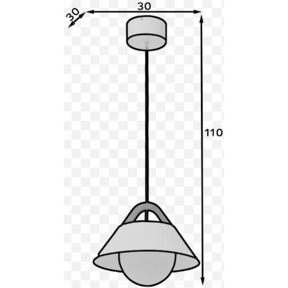 Κρεμαστό φωτιστικό οροφής Tara μονόφωτο