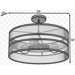 Φωτιστικό οροφής Ribe A 3φωτο
