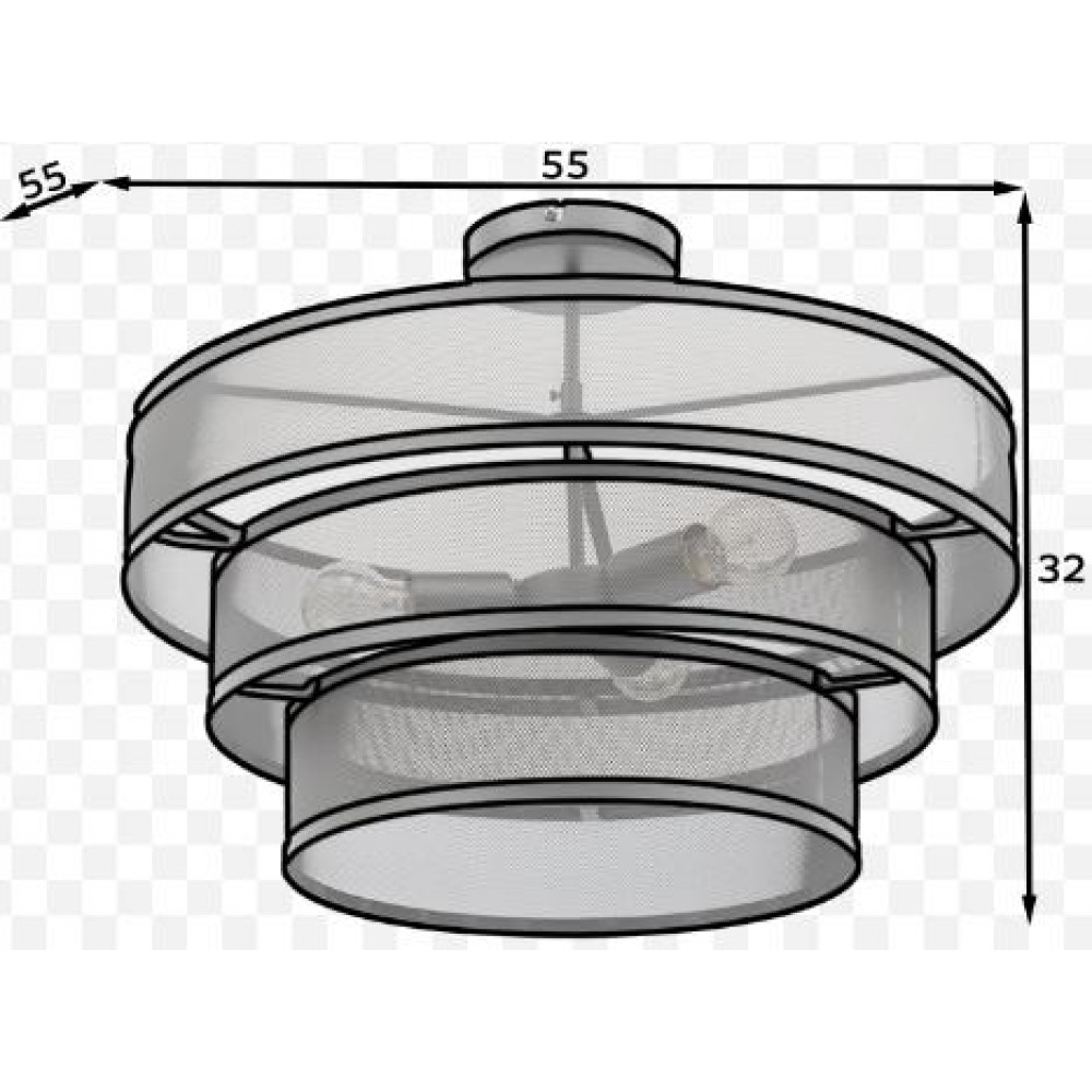 Φωτιστικό οροφής Ribe B 3φωτο