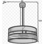 Κρεμαστό φωτιστικό οροφής Ribe A 3φωτο
