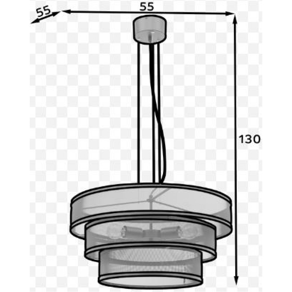 Κρεμαστό φωτιστικό οροφής Ribe B 3φωτο