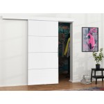 Συρόμενη πόρτα Malibu Plus-Leuko-Μήκος: 76 εκ.