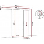 Συρόμενη πόρτα Malibu Plus-Gkri-Μήκος: 76 εκ.