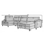 Γωνιακός καναπές Tobe-Gkri Anoixto-Αριστερή