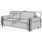 Καναπές - κρεβάτι Avocado τριθέσιος-Fusiko-Gkri