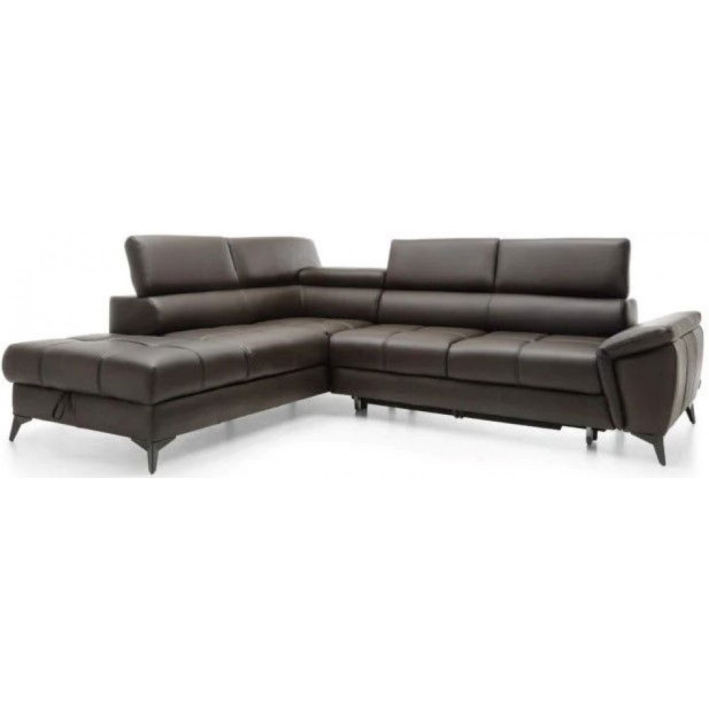 Γωνιακός καναπές Cacao LTHR-Αριστερή