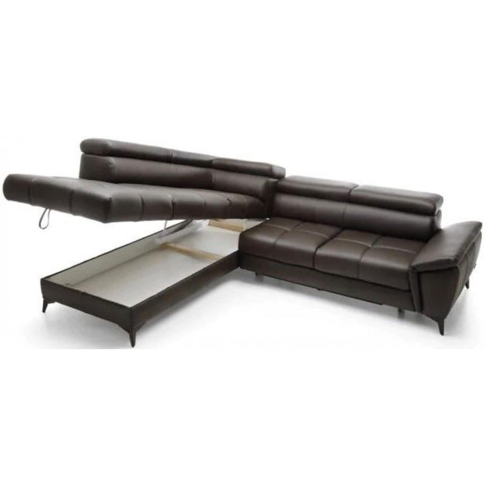 Γωνιακός καναπές Cacao LTHR-Αριστερή