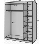 Ντουλάπα συρόμενη Bico III