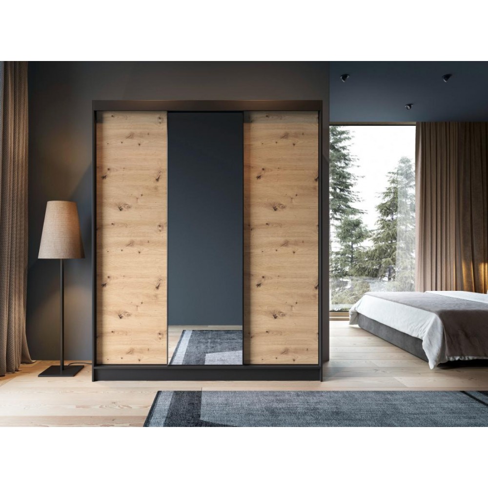 Ντουλάπα συρόμενη Svole III με καθρέπτη