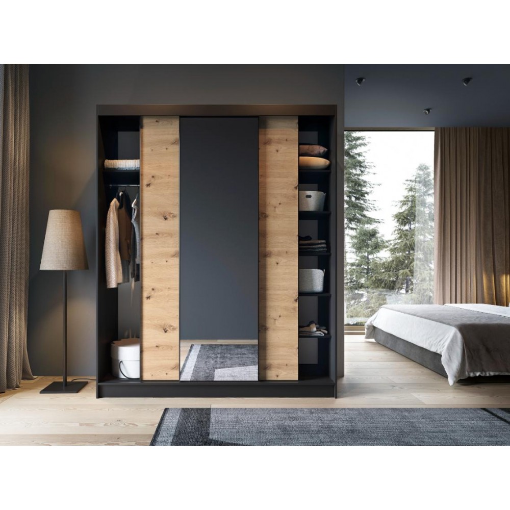 Ντουλάπα συρόμενη Svole III με καθρέπτη