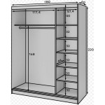 Ντουλάπα συρόμενη Phylo III με καθρέπτη