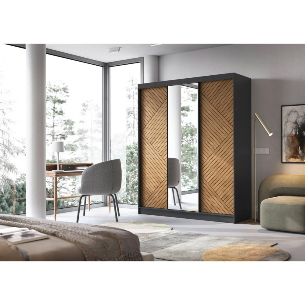 Ντουλάπα συρόμενη Phylo III με καθρέπτη