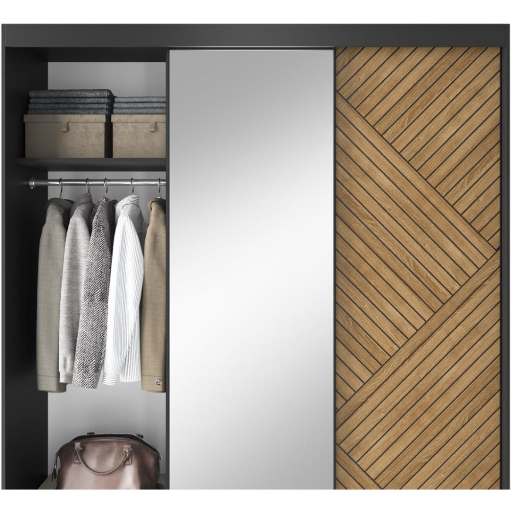 Ντουλάπα συρόμενη Phylo III με καθρέπτη