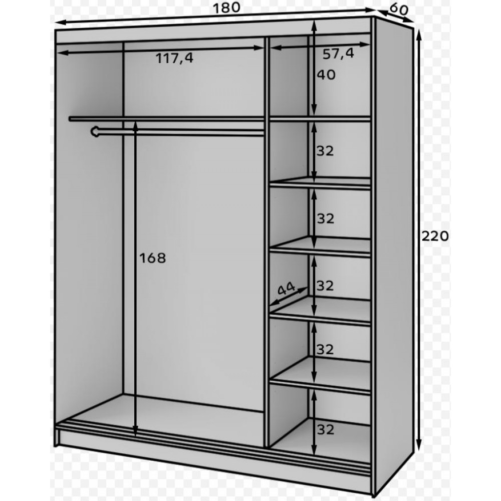 Ντουλάπα συρόμενη Phylo III
