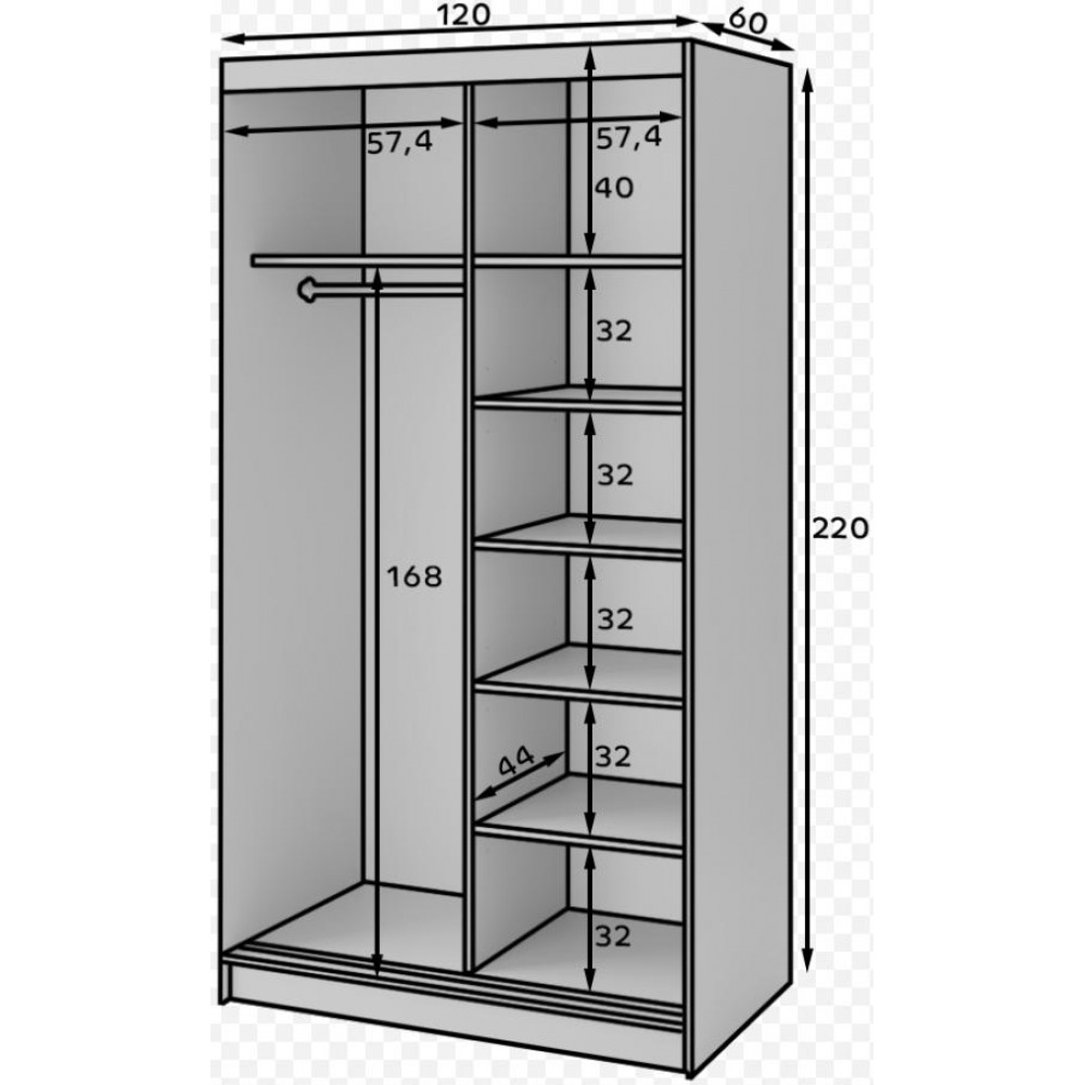Ντουλάπα συρόμενη Proco II