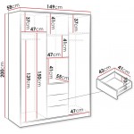Ντουλάπα Kos 3D Τρίφυλλη