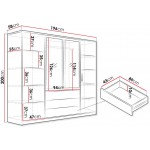 Ντουλάπα Kos 4D Τετράφυλλη