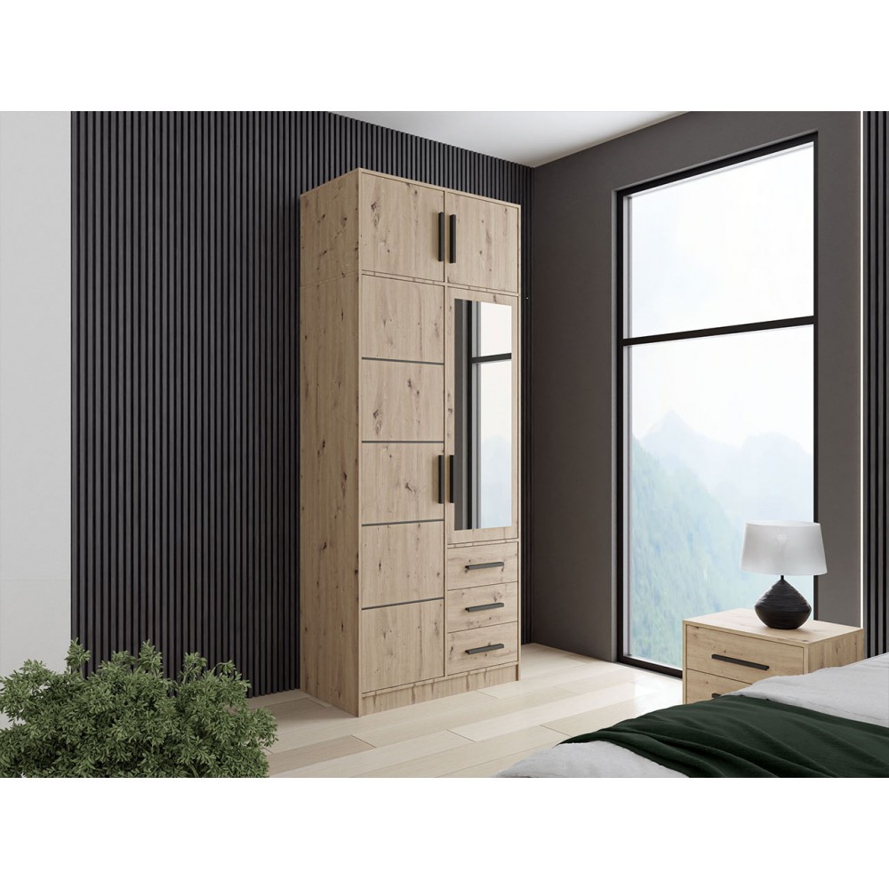 Ντουλάπα Kos 2D Δίφυλλη με πατάρι