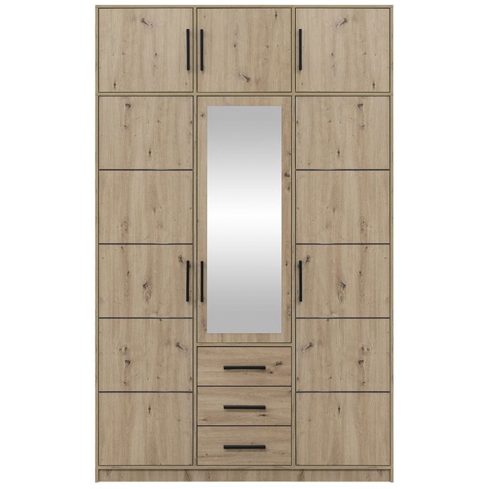 Ντουλάπα Kos 3D Τρίφυλλη με πατάρι