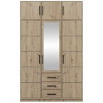 Ντουλάπα Kos 3D Τρίφυλλη με πατάρι