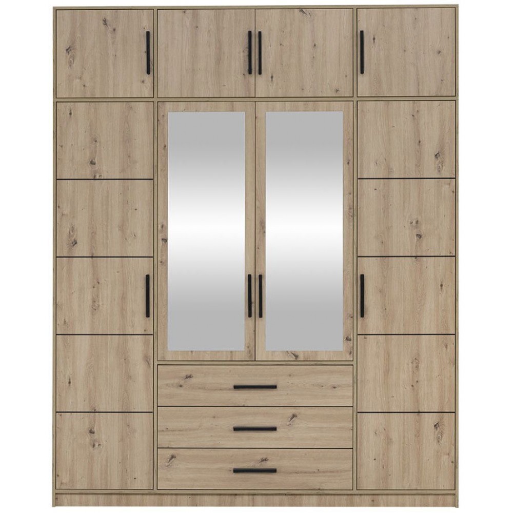 Ντουλάπα Kos 4D Τετράφυλλη με πατάρι