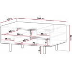 Τραπεζάκι σαλονιού Nubia 100x60x45