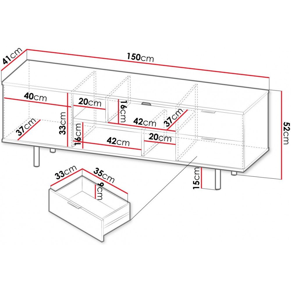 Έπιπλο τηλεόρασης Nubia-Mauro-Xriso