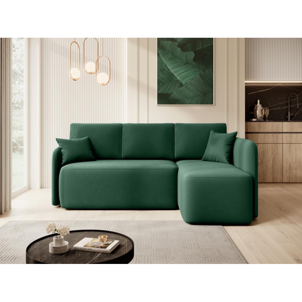 Γωνιακός καναπές Handy-Prasino-Δεξιά