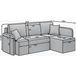 Γωνιακός καναπές Handy-Prasino-Αριστερή