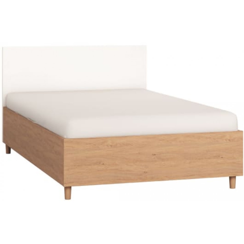 Κρεβάτι Simple-120 x 200-Φυσικό - Λευκό