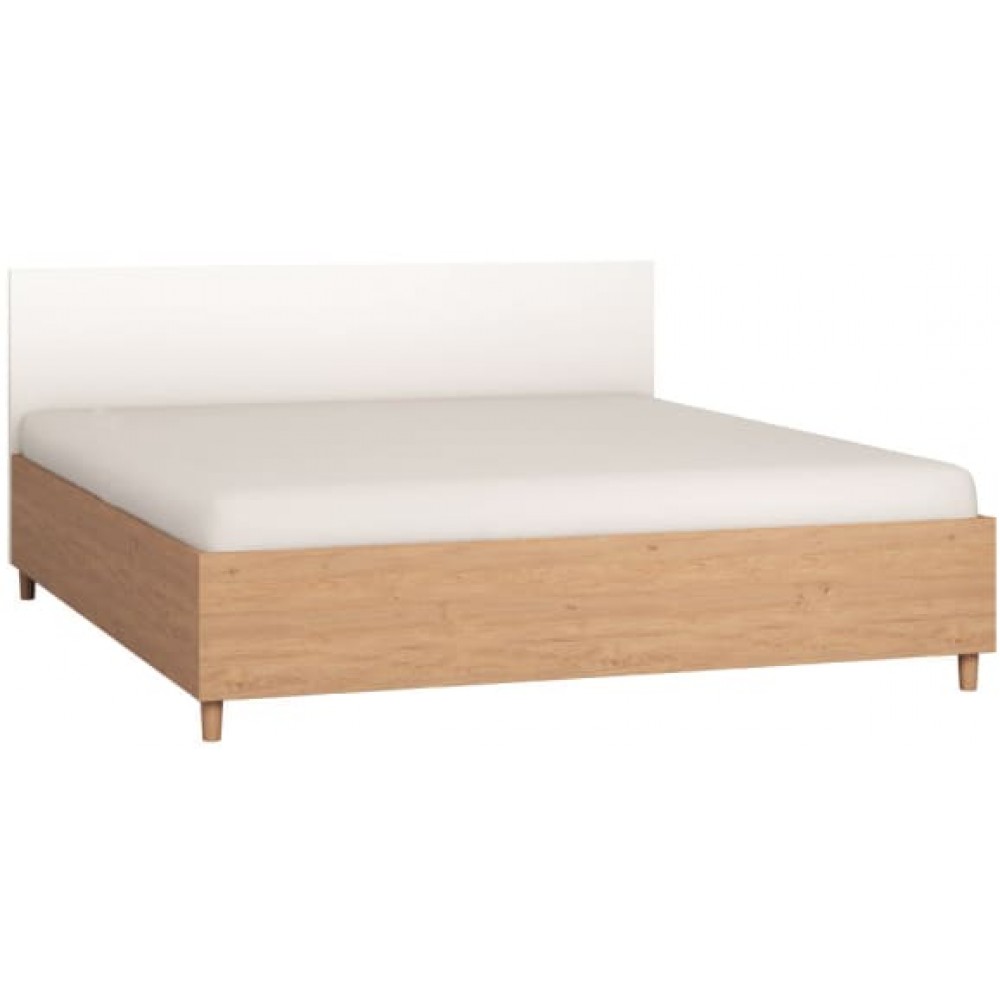 Κρεβάτι Simple-180 x 200-Φυσικό - Λευκό