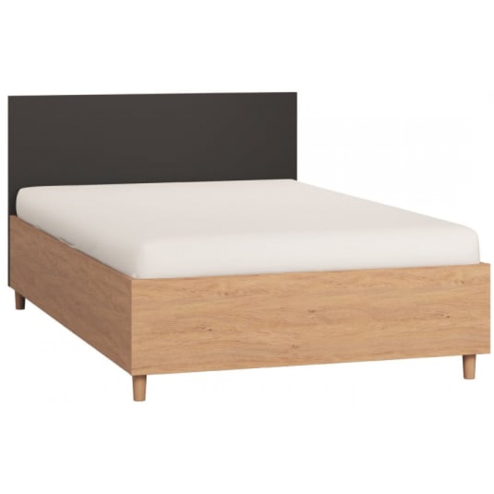 Κρεβάτι Simple-120 x 200-Φυσικό - Μαύρο