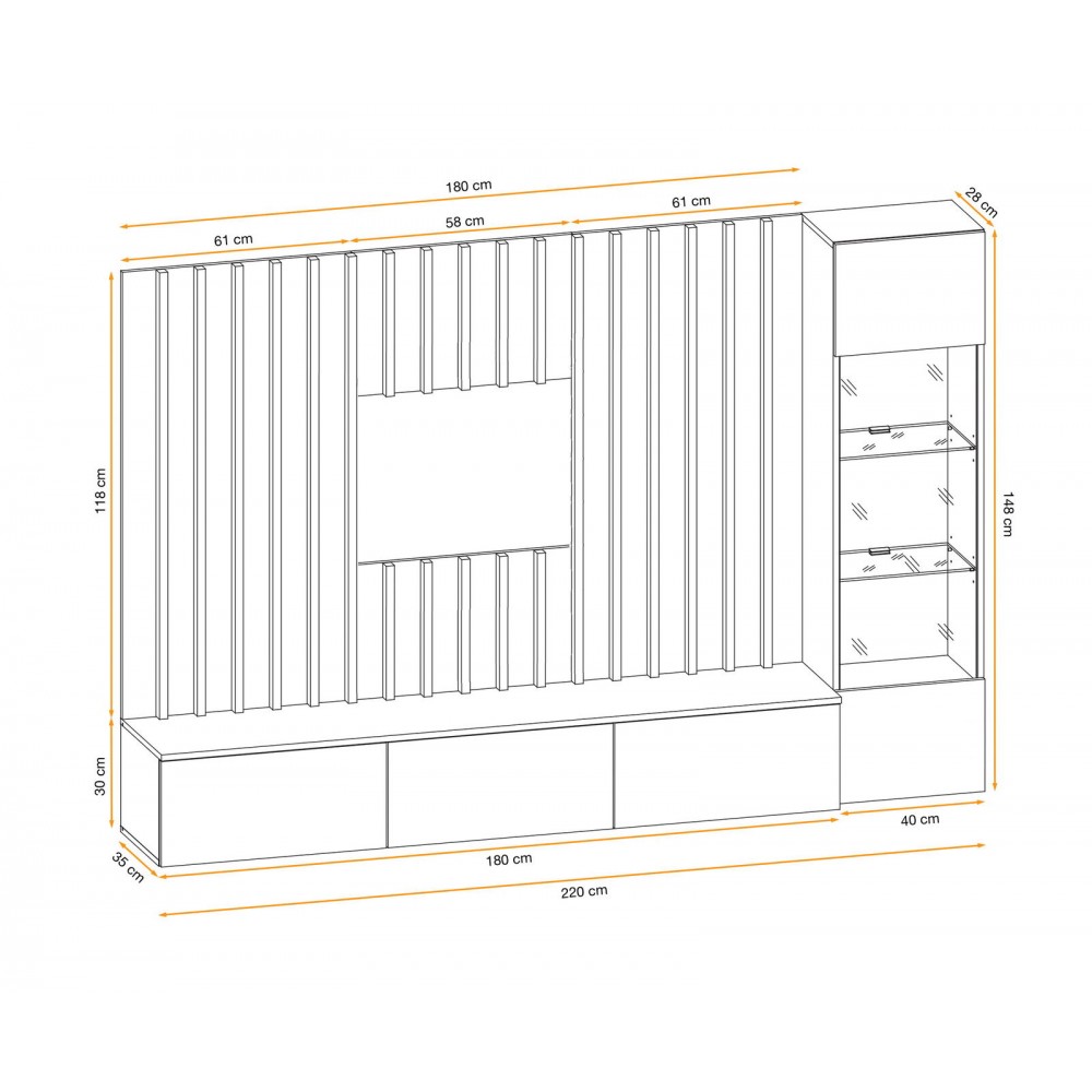 Σύνθετο σαλονιού Verona II-Fusiko