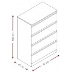 Συρταριέρα Juniper 4S-Mauro 70x40x100